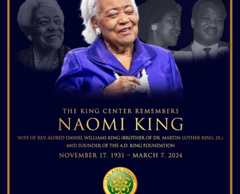 The King Center Joins the King Family in Mourning the Loss of Naomi Barber King